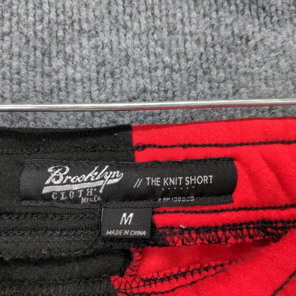 Brooklyn Cloth The Knit Short Mens Size M Red Black No Cap #21 Graphic Logo - Picture 12 of 13